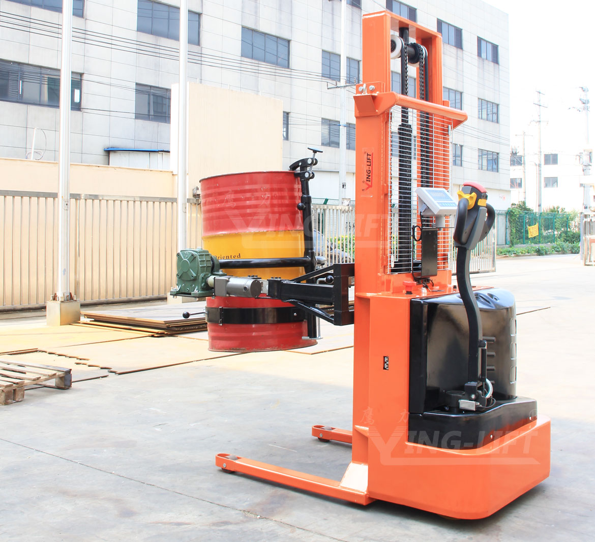 全電動油桶搬運車