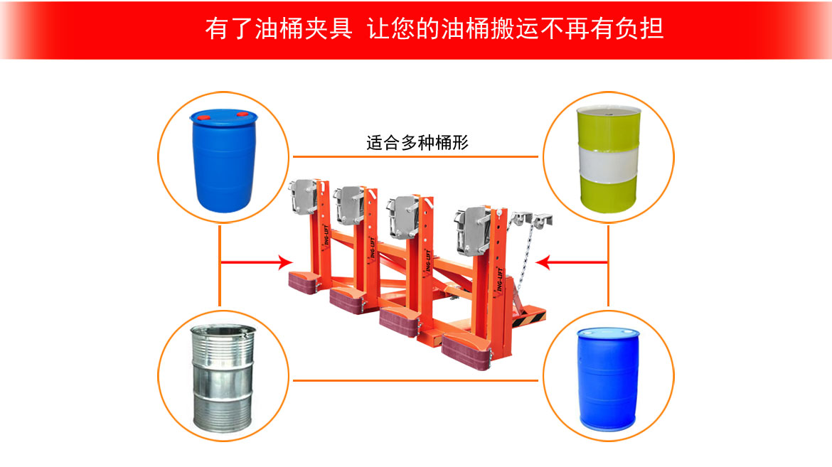 單鷹嘴四桶油桶夾具