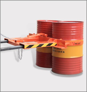 雙桶抱箍式叉車專用油桶夾