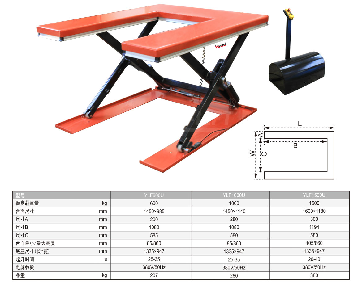 U型電動(dòng)升降平臺(tái)