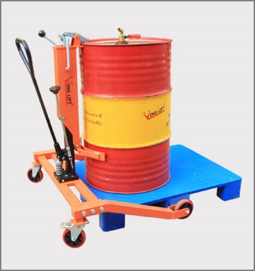 低支腿輕型液壓油桶搬運車