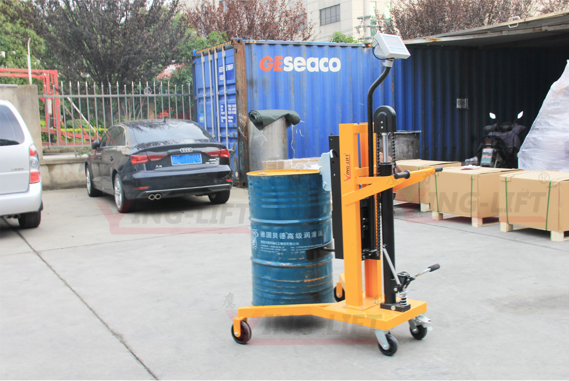 液壓稱重油桶搬運(yùn)車