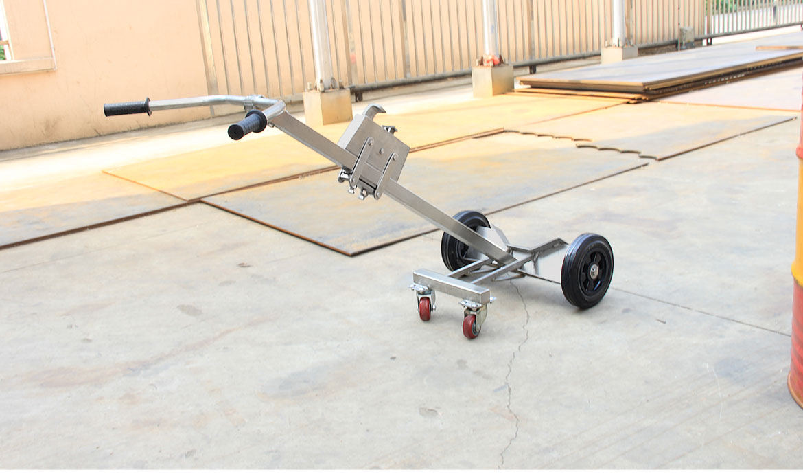 不銹鋼咬嘴油桶搬運車