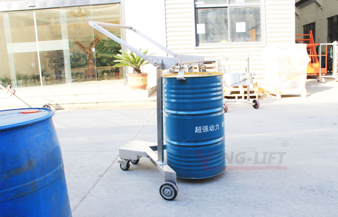 不銹鋼機(jī)械式油桶搬運車