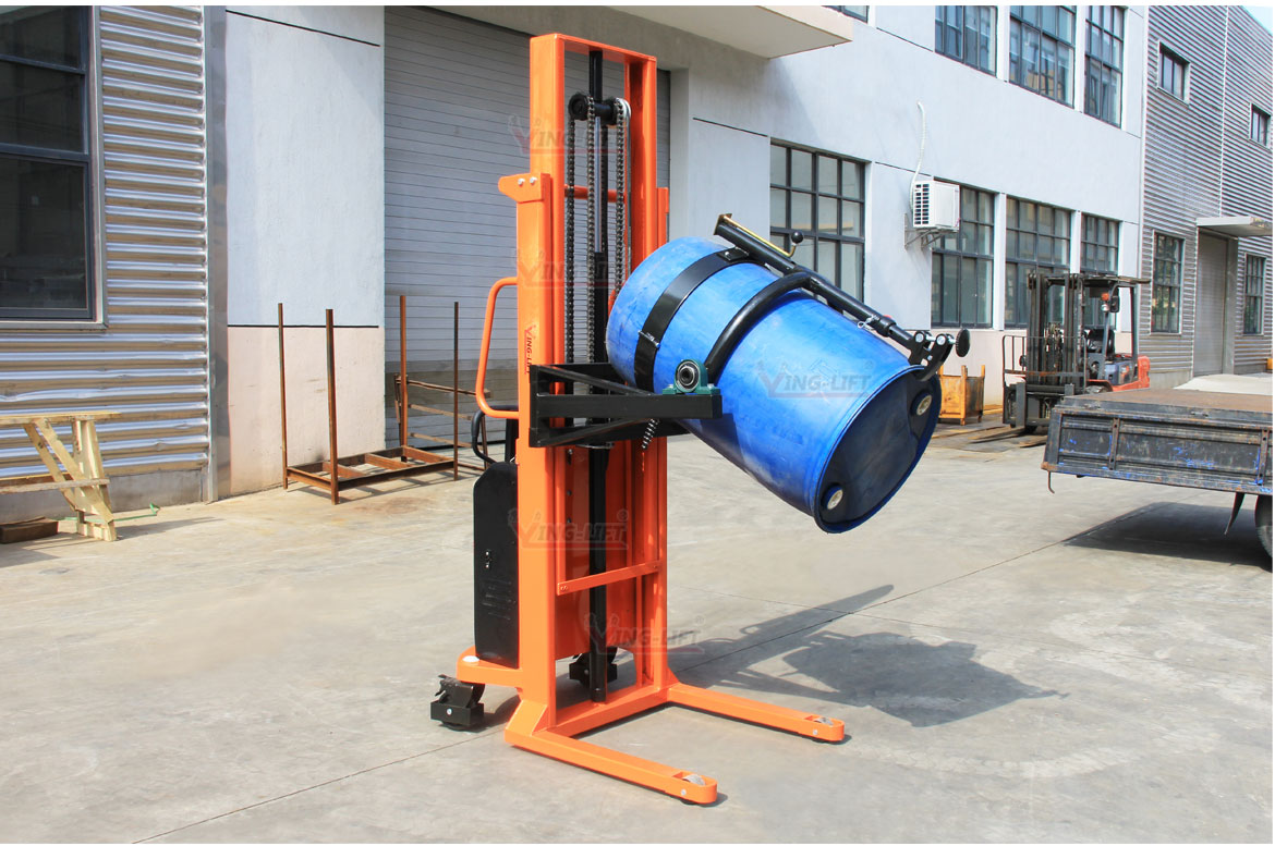 半電動油桶翻轉(zhuǎn)車2節(jié)門架