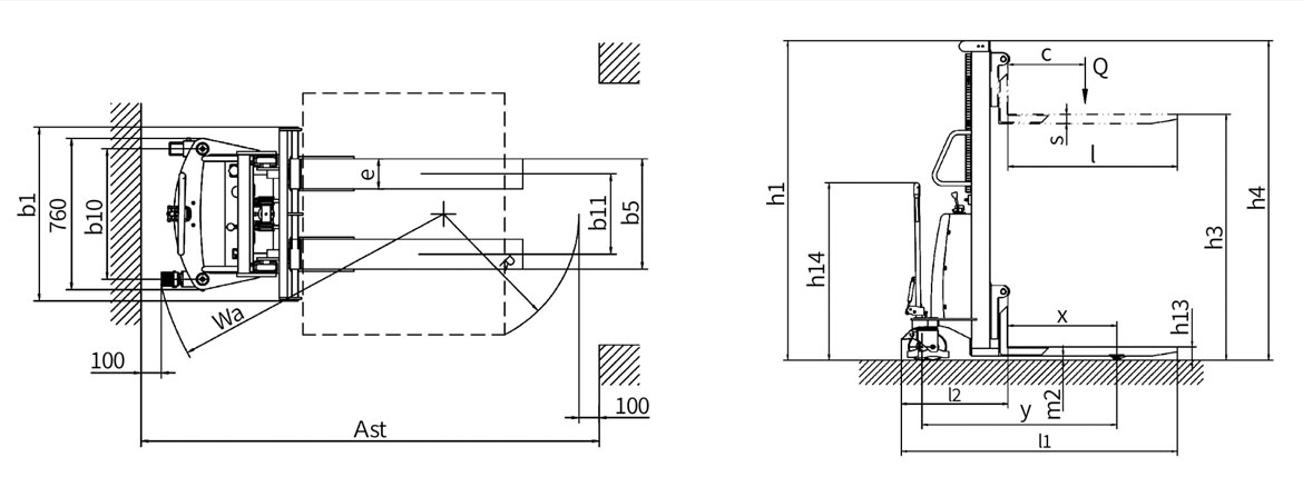 SPN半電動(dòng)托盤堆垛車