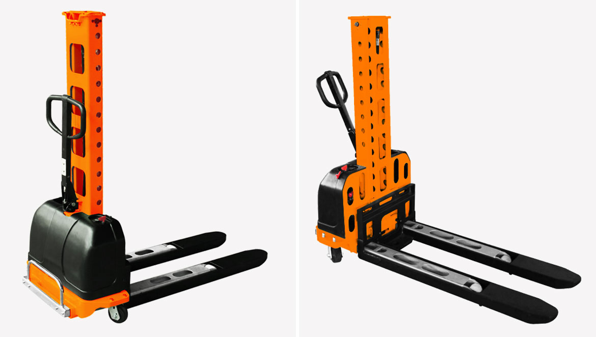 半電動自提升堆垛機